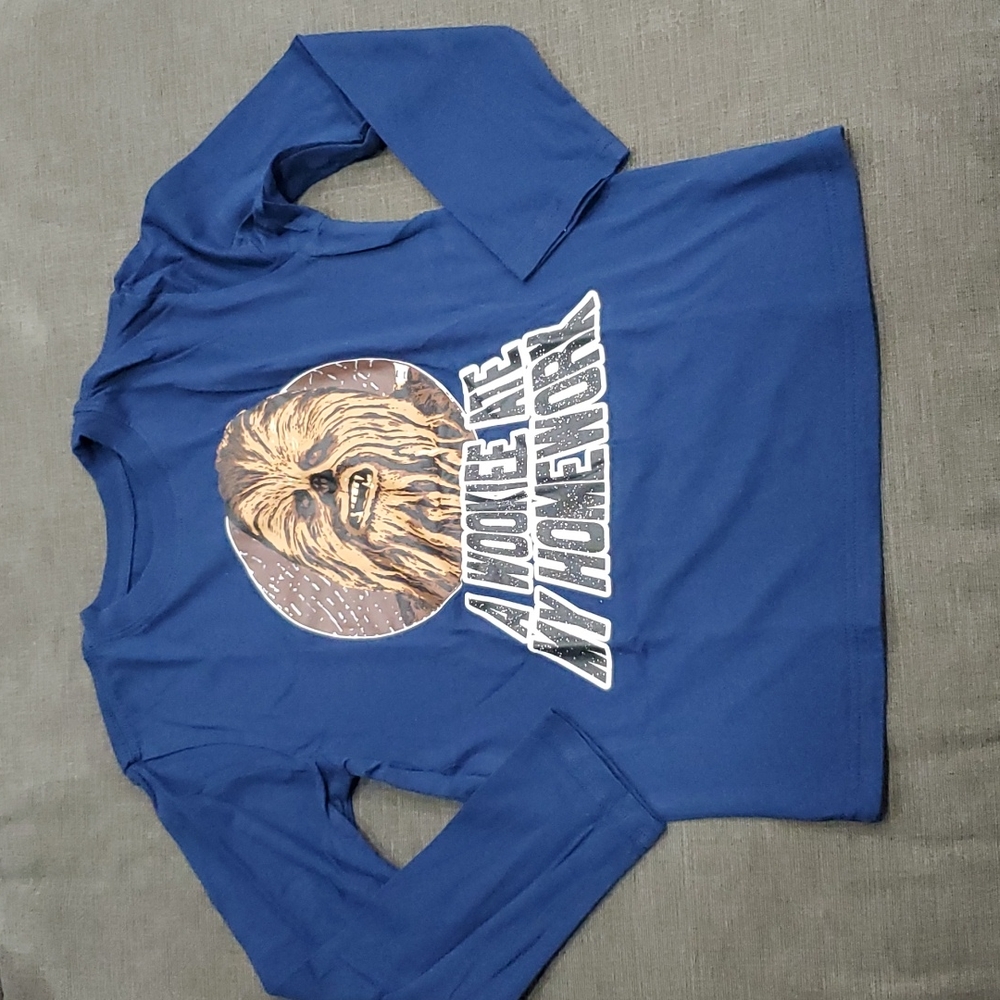 💥50% sale💥"Wookie ate my homework" long sleeve tee szM #b89